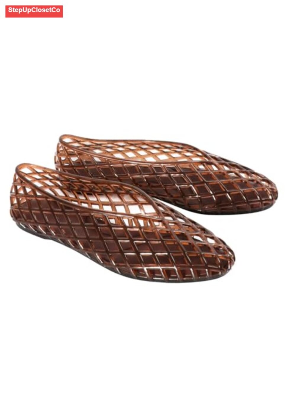 Women's Slip On Mesh Ballet Flats Closed Toe Breathable Hollow Jelly Mary Jane